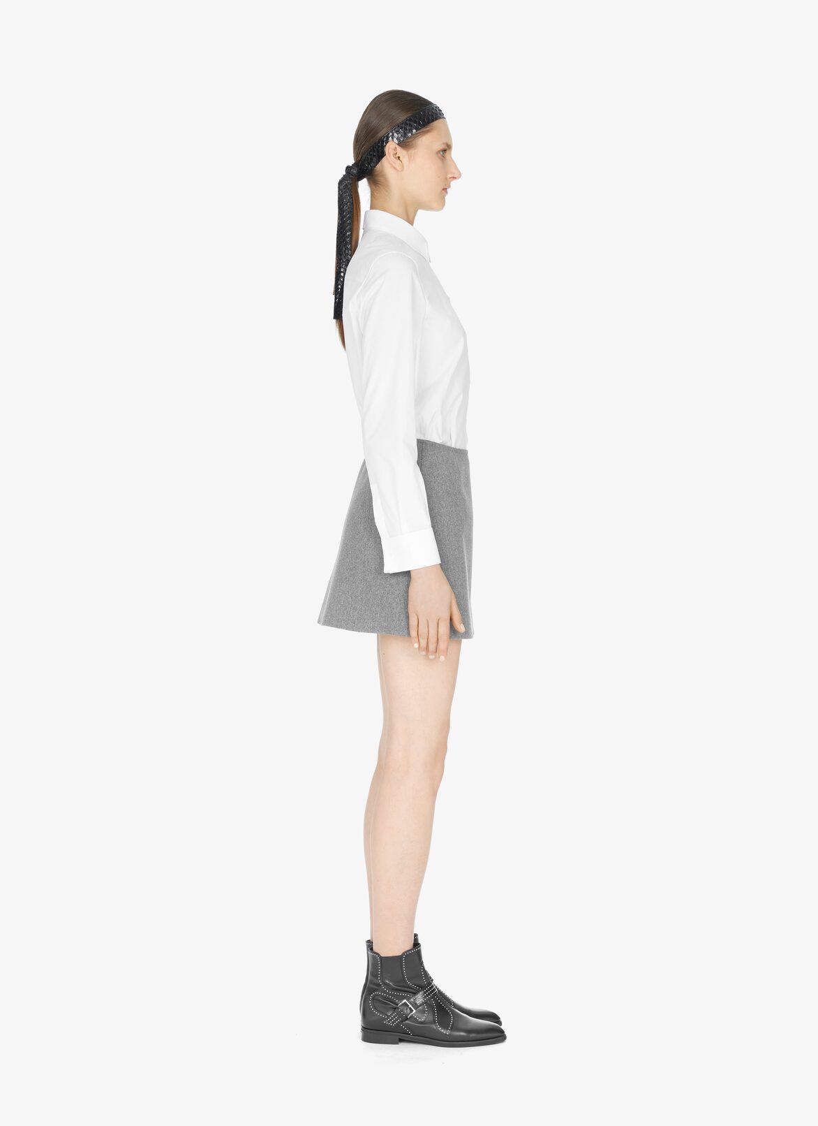 MINI SKIRT DRAP VIF GREY ALAÏA GRAY MINI SKIRT DRAP VIF GREY